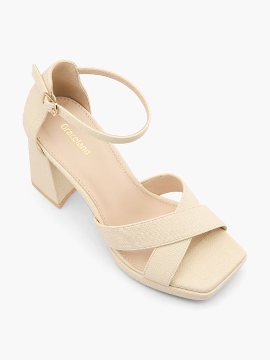 Graceland Sandalias de tacón Beige 97633 2