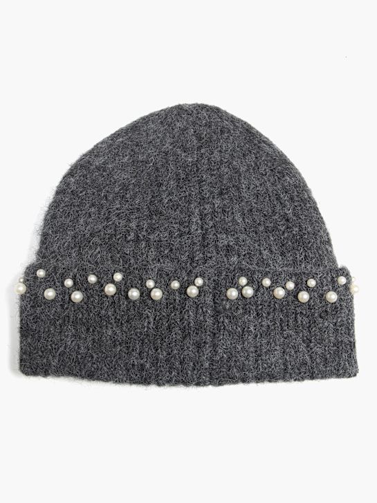 PIECES Beanie Grey 98667 1