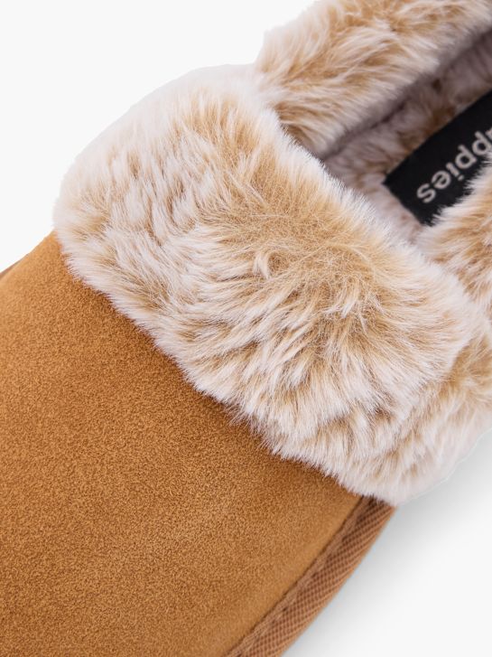 Hush Puppies Plush slipper Beige 101602 5
