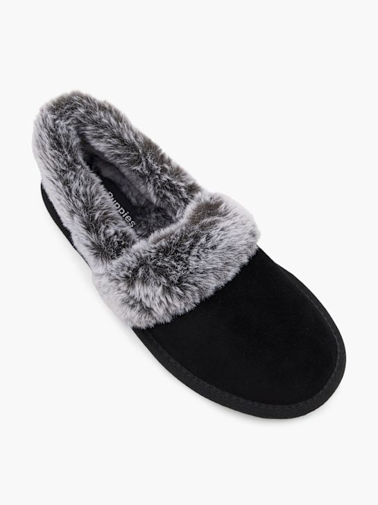 Hush Puppies Plush slipper Black 101603 2