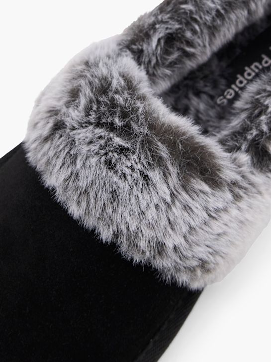 Hush Puppies Plush slipper Black 101603 5