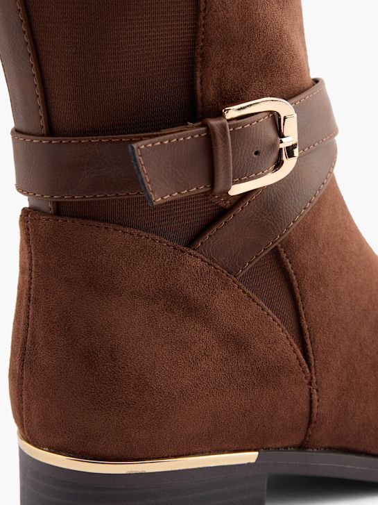 Graceland Knee high boot Brown 102188 5