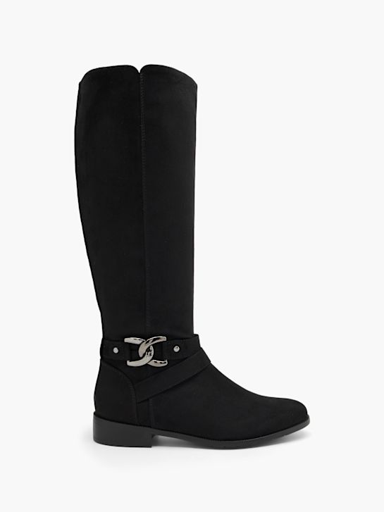 Graceland Buty z szeroką cholewką Czarny 104011 1