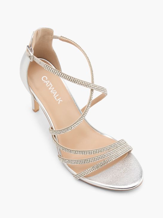 Catwalk Sandalo con tacco Argento 106172 2