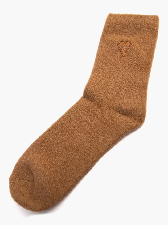 PIECES Trainer socks Brown 122611 2