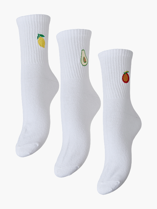 PIECES Socks White 122615 1