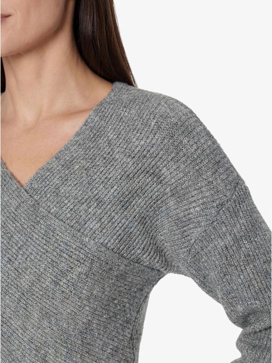 PIECES Strickpullover Grau 122707 4