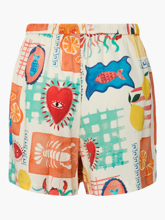 PIECES Shorts Orange 122729 3