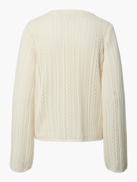 PIECES Pull en mailles Crème 122945 3