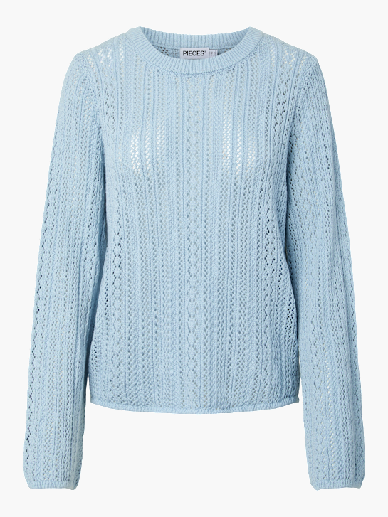 PIECES Strickpullover Hellblau 122947 2