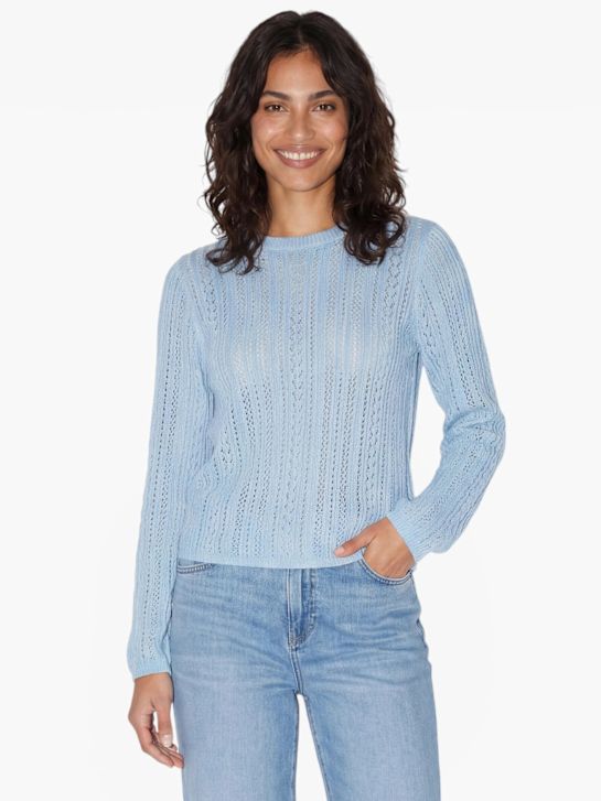 PIECES Strickpullover Hellblau 122947 4