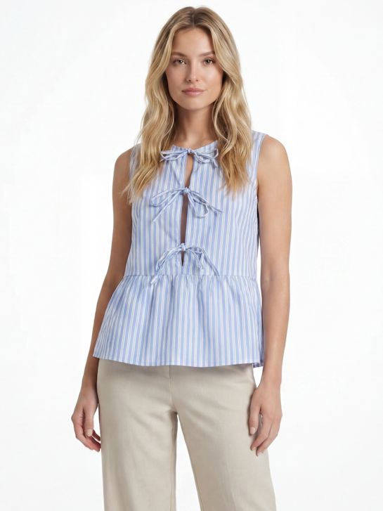 PIECES Top Hellblau 122997 5
