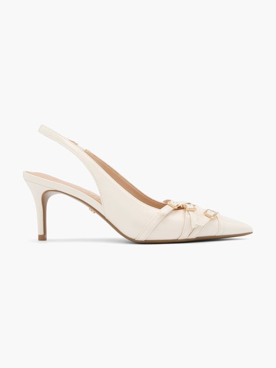 Buffalo Décolleté con cinturino Bianco Sporco 123472 1