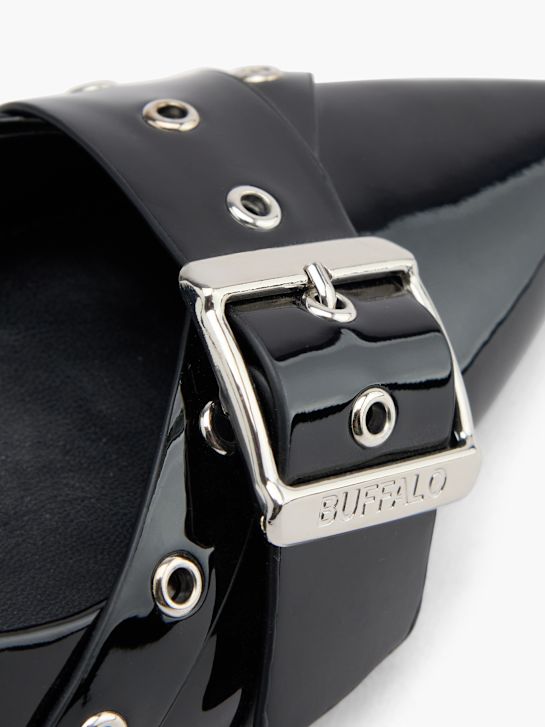 Buffalo Slingback heel Black 123489 5