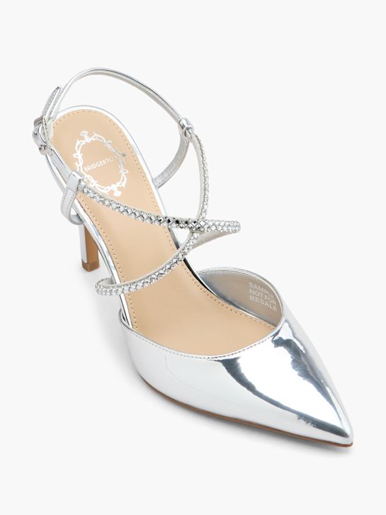 Bridgerton Sapato de salto com fivela Prata 123549 2