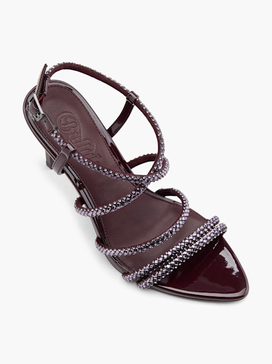 Buffalo Sandalo con tacco Bordeaux 124251 2