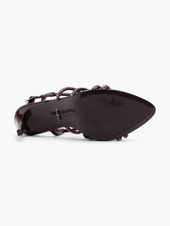 Buffalo Sandalo con tacco Bordeaux 124251 4