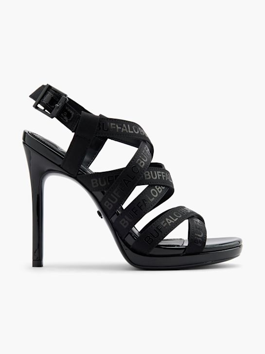 Buffalo Sandálias de salto Preto 124268 1
