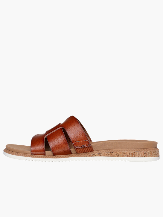 Skechers Flache Pantolette Cognac 128403 3