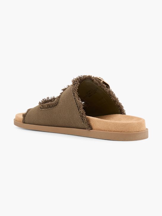 Catwalk Tieffuß Pantolette Khaki 134102 3