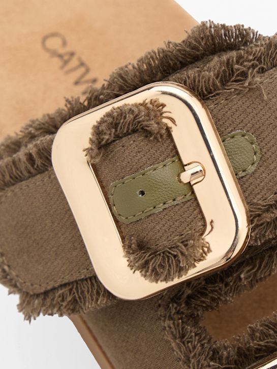 Catwalk Tieffuß Pantolette Khaki 134102 5