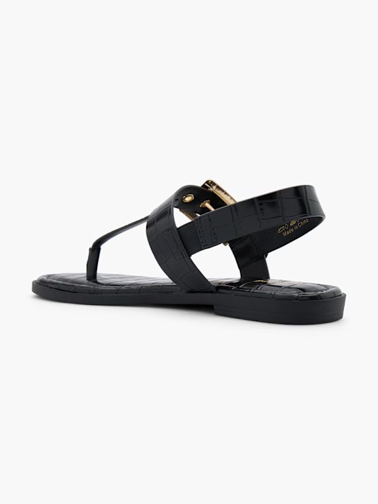 Graceland Toe post sandal Black 134924 3