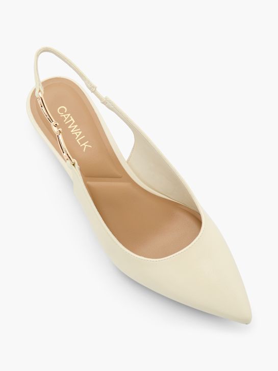Catwalk Slingback heel Cream 134988 2