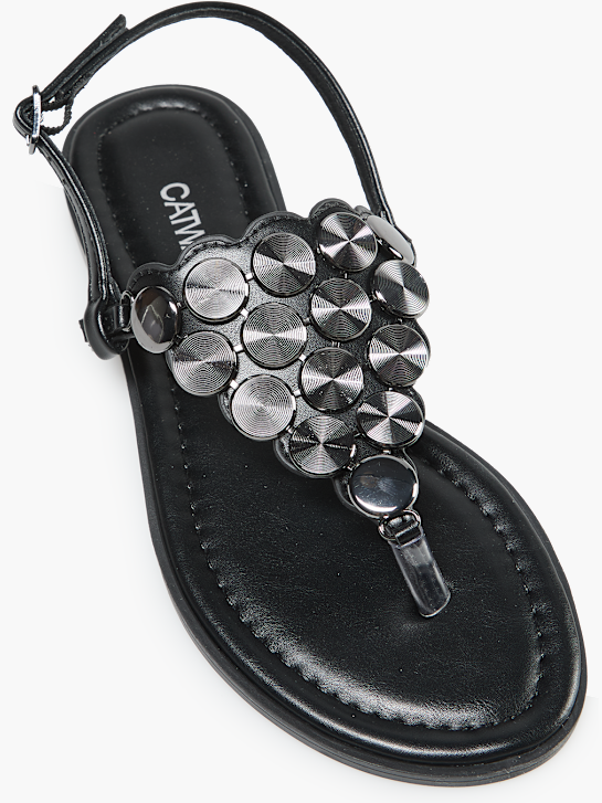 Catwalk Parmak Arası Sandalet Siyah 135002 2
