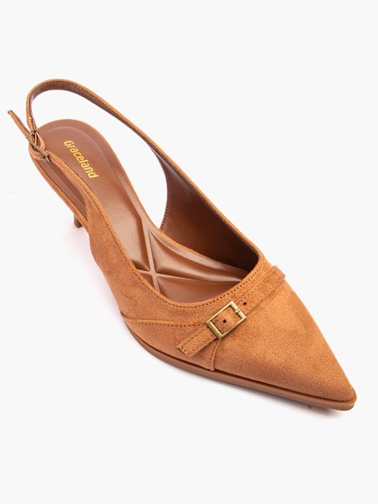 Graceland Slingback heel Brown 135481 2