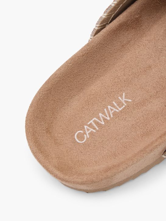 Catwalk Papuci cu talpă adâncă Gri taupe 137995 6