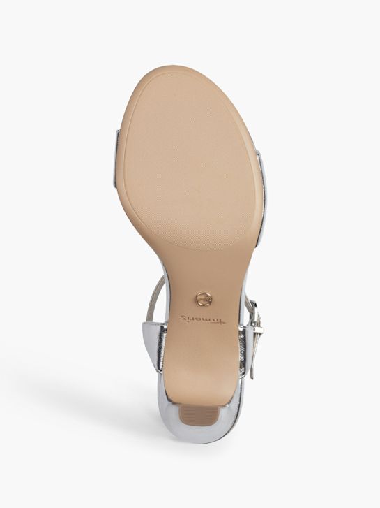 Tamaris Sandale z visoko peto Srebrna 138697 5
