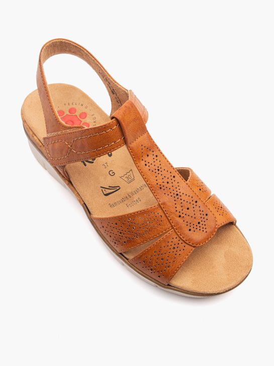 Relife Heeled sandal Cognac 138745 2