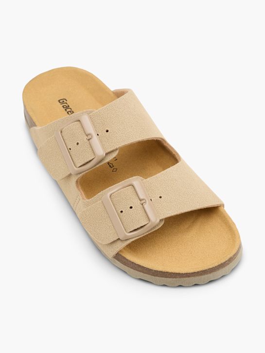 Graceland Tieffuß Pantolette Beige 138770 2