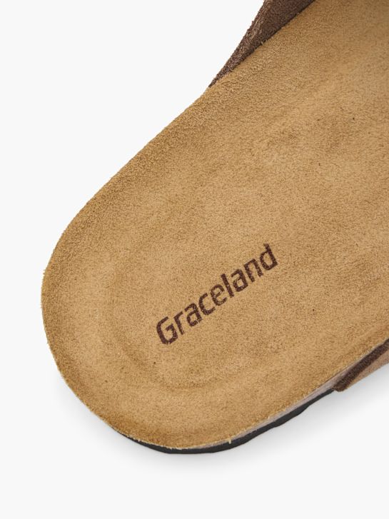 Graceland Chinelo com palmilha alta Caqui 139231 6