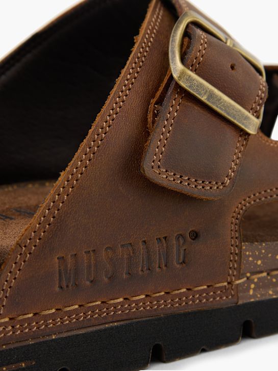 Mustang Tieffuß Pantolette Cognac 140345 5
