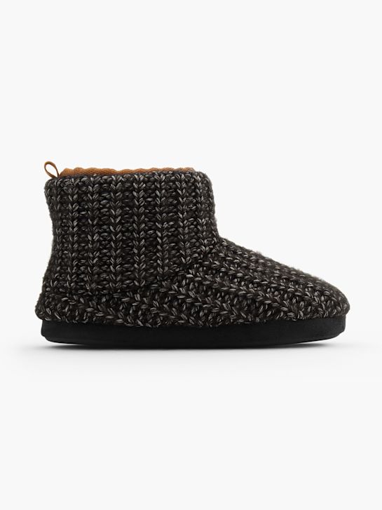 Casa mia Plush slipper Black 158036 1