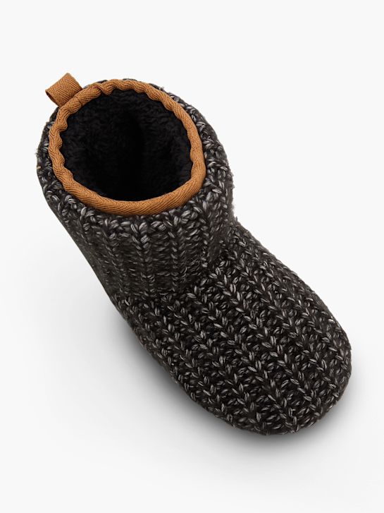 Casa mia Plush slipper Black 158036 2