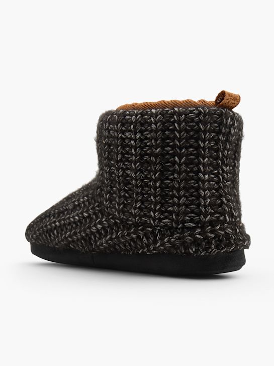 Casa mia Plush slipper Black 158036 3