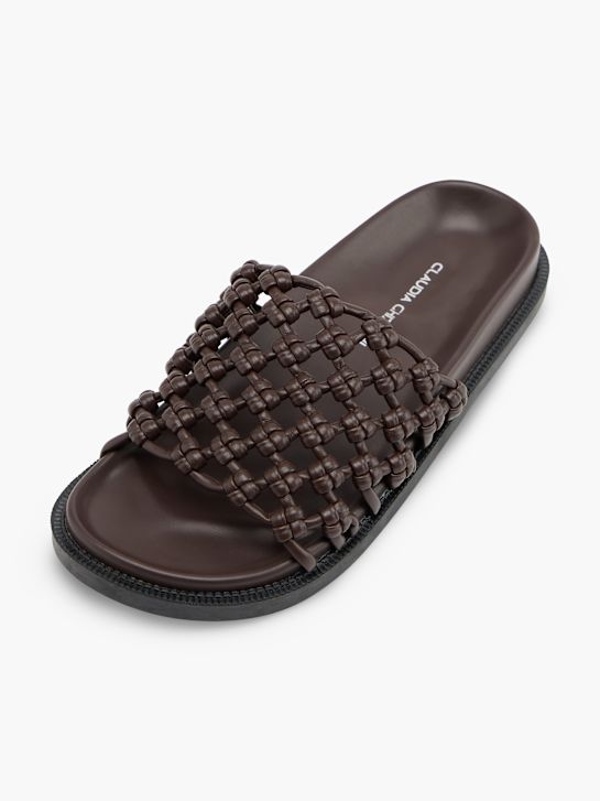 Claudia Ghizzani Flache Pantolette Braun 163965 2