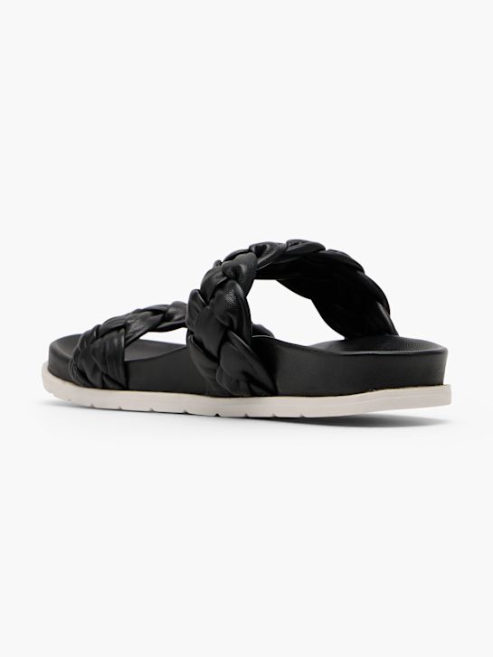 CAFE MODA Flache Pantolette Schwarz 165236 1