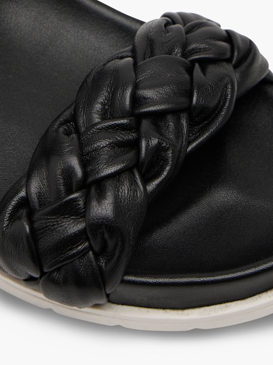 CAFE MODA Flache Pantolette Schwarz 165236 3
