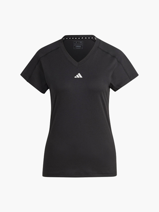 adidas AEROREADY Train Essentials Minimal Branding V-Neck T-Shirt Schwarz 143120 1