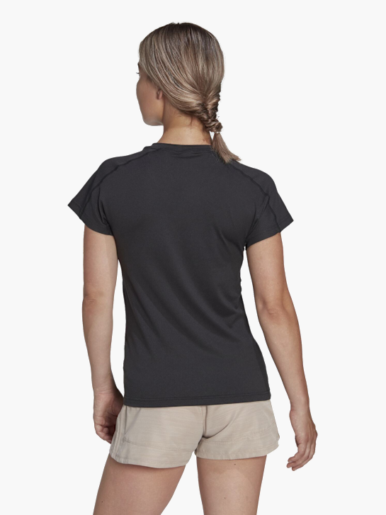 adidas AEROREADY Train Essentials Minimal Branding V-Neck T-Shirt Schwarz 143120 3