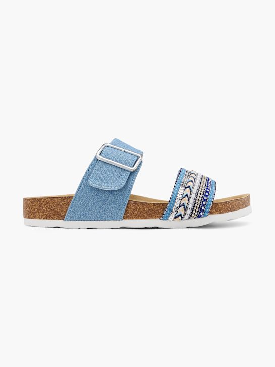 Graceland Tieffuß Pantolette Blau 22469 1