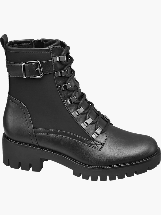 Graceland Botins com cordões Preto 19942 1
