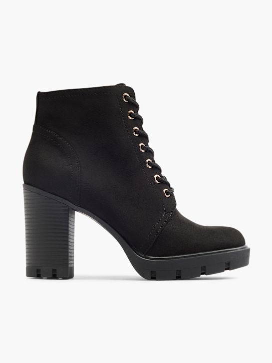 Graceland Botins com cordões Preto 17364 1