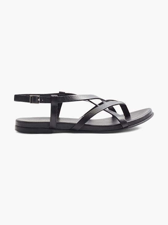5th Avenue Sandalen-Zehentrenner Schwarz 7703 1