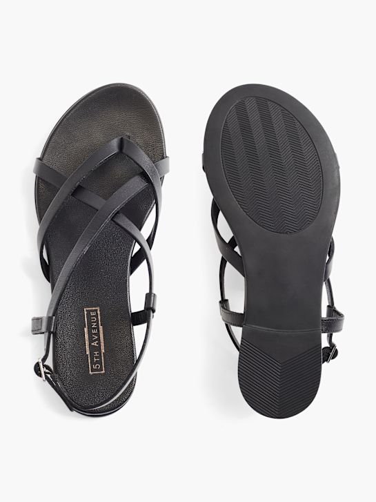 5th Avenue Sandalen-Zehentrenner Schwarz 7703 3