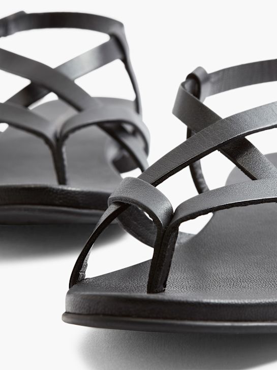 5th Avenue Sandalen-Zehentrenner Schwarz 7703 5