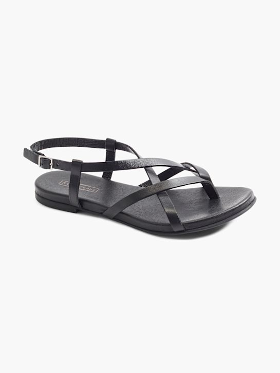 5th Avenue Sandalen-Zehentrenner Schwarz 7703 6